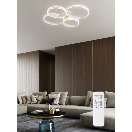 Top Light - Candelabro integrado LED com regulação OLYMP LED/65W/230V 3000-6500K redondo branco + controlo remoto