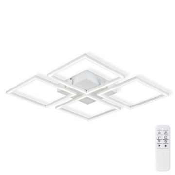 Top Light - Candelabro integrado LED com regulação RIVIERA 4xLED/16,25W/230V angular branco + controlo remoto