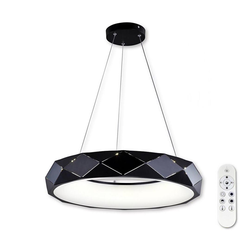 Top Light - Candelabro suspenso LED com regulação APOLO LED/45W/230V preto + controlo remoto