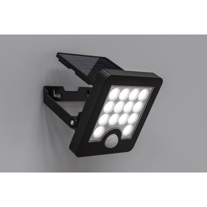 Top Light - Holofote LED solar de parede com sensor HELEON S LED/5W/3,7V IP65 4000K 1800 mAh