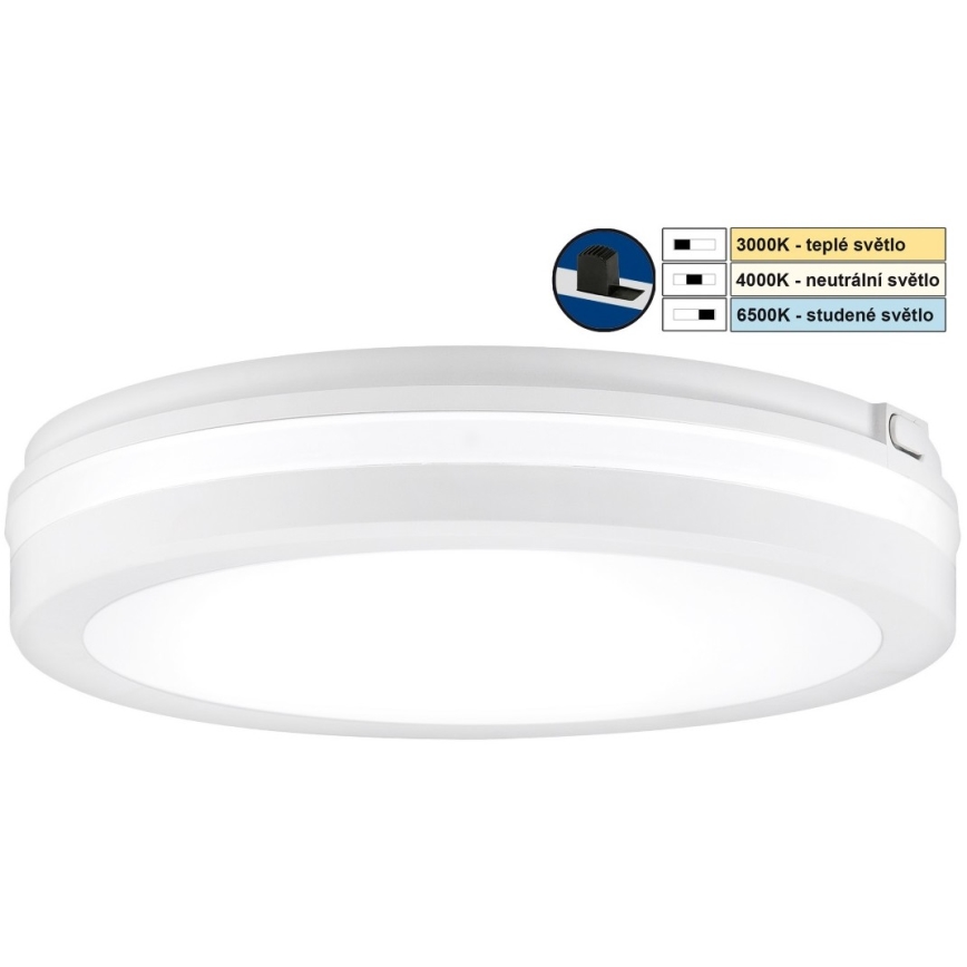 Top Light - Iluminação de casa de banho LED COMET LED/15W/230V 3000/4000/6500K IP54 diâmetro 20 cm branco