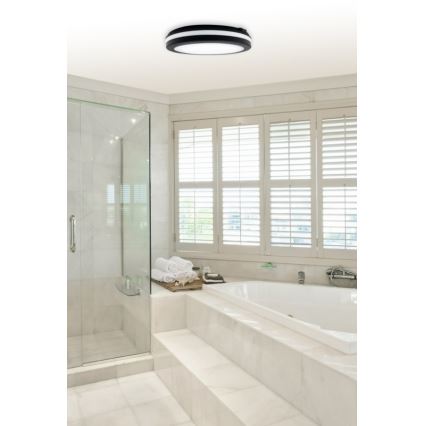 Top Light - Iluminação de casa de banho LED COMET LED/24W/230V 3000/4000/6500K IP54 diâmetro 30 cm preto
