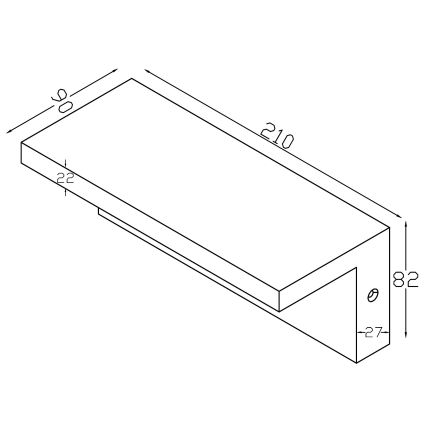 Top Light - Iluminação de parede exterior LED ELON LED/10W/230V 4000K IP54