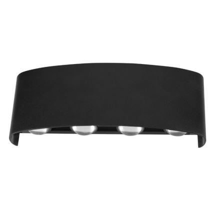 Top Light - Iluminação de parede exterior LED LED/8W/230V IP44 4000K preto