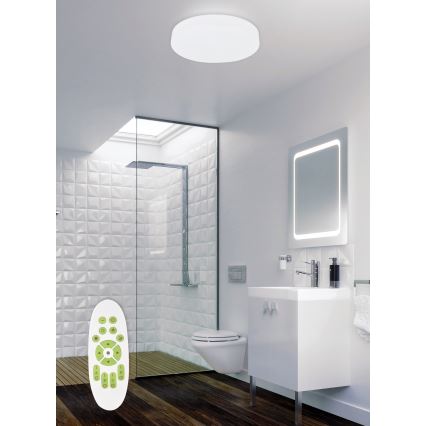 Top Light - Iluminação de teto de casa de banho LED com regulação TWISTER LED/51W/230V IP44 + controlo remoto