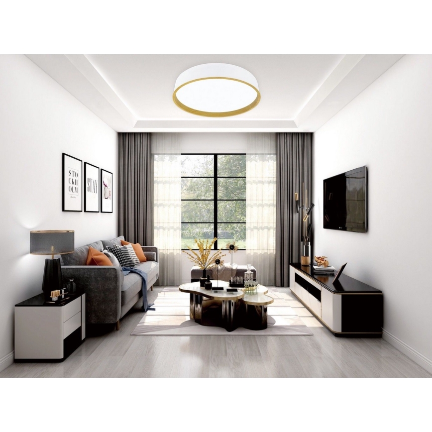 Top Light - Iluminação de teto LED com regulação DEKOR LED/51W/230V diâmetro 50 cm 3000-6500K + controlo remoto