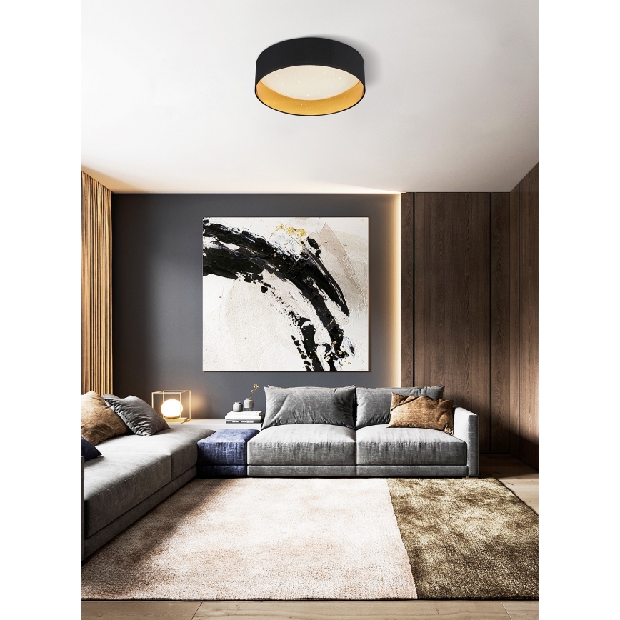 Top Light - Iluminação de teto LED com regulação IVONA 40C +CR LED/24W/230V + controlo remoto preto