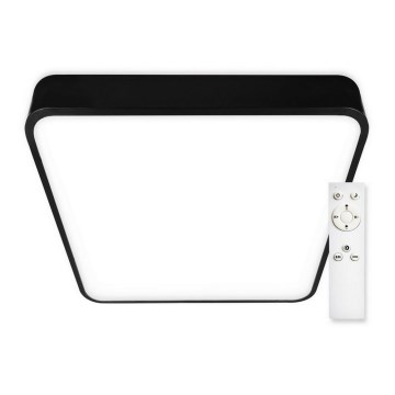 Top Light - Iluminação de teto LED com regulação METAL LED/51W/230V angular preto + controlo remoto