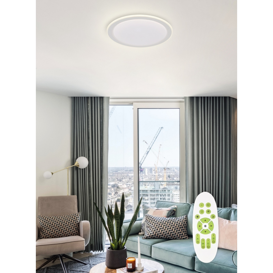 Top Light - Iluminação de teto LED com regulação NORMAN LED/60W/230V diâmetro 49 cm branco + controlo remoto
