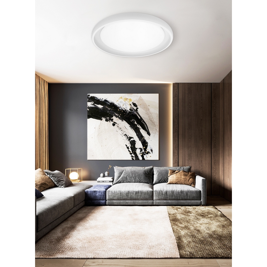 Top Light - Iluminação de teto LED com regulação SALERNO LED/60W/230V 3000-6500K diâmetro 60 cm branco + comando