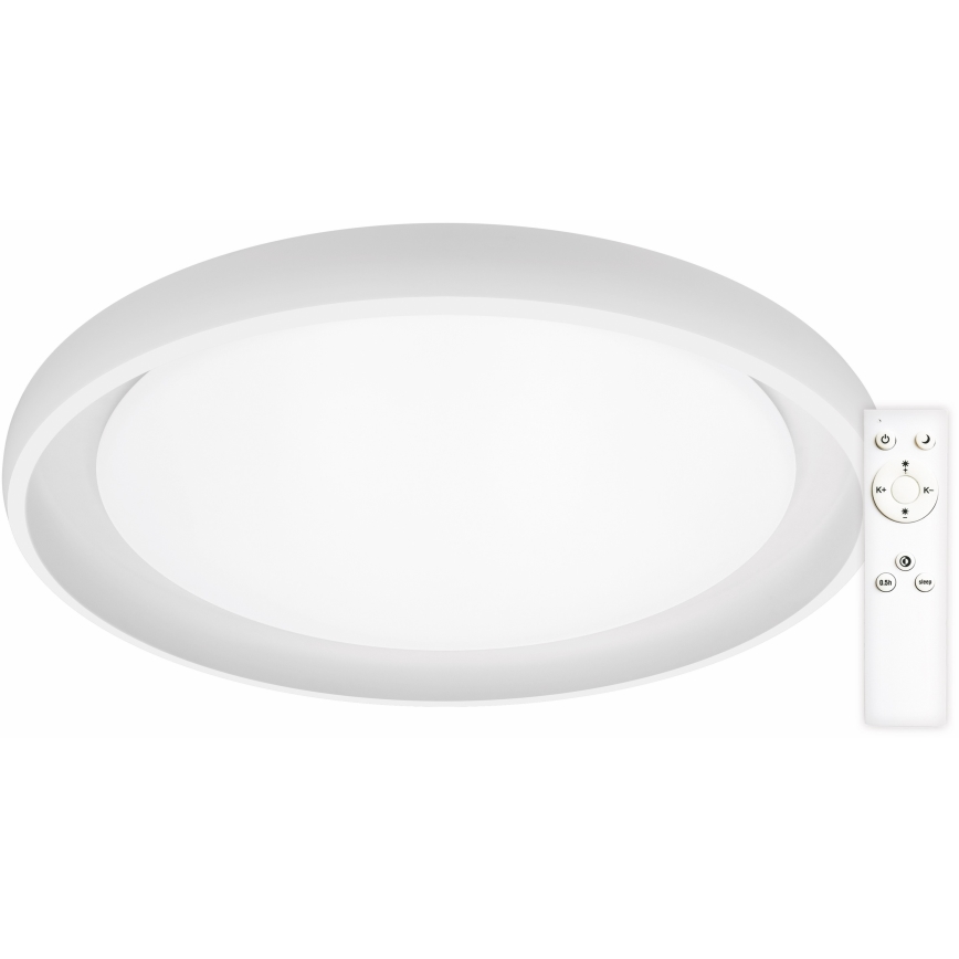 Top Light - Iluminação de teto LED com regulação SALERNO LED/60W/230V 3000-6500K diâmetro 60 cm branco + comando