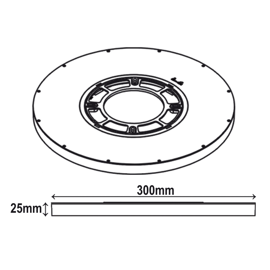 Top Light - Iluminação de teto LED REVIT LED/24W/230V 3000/4000/6500K diâmetro 30 cm branco