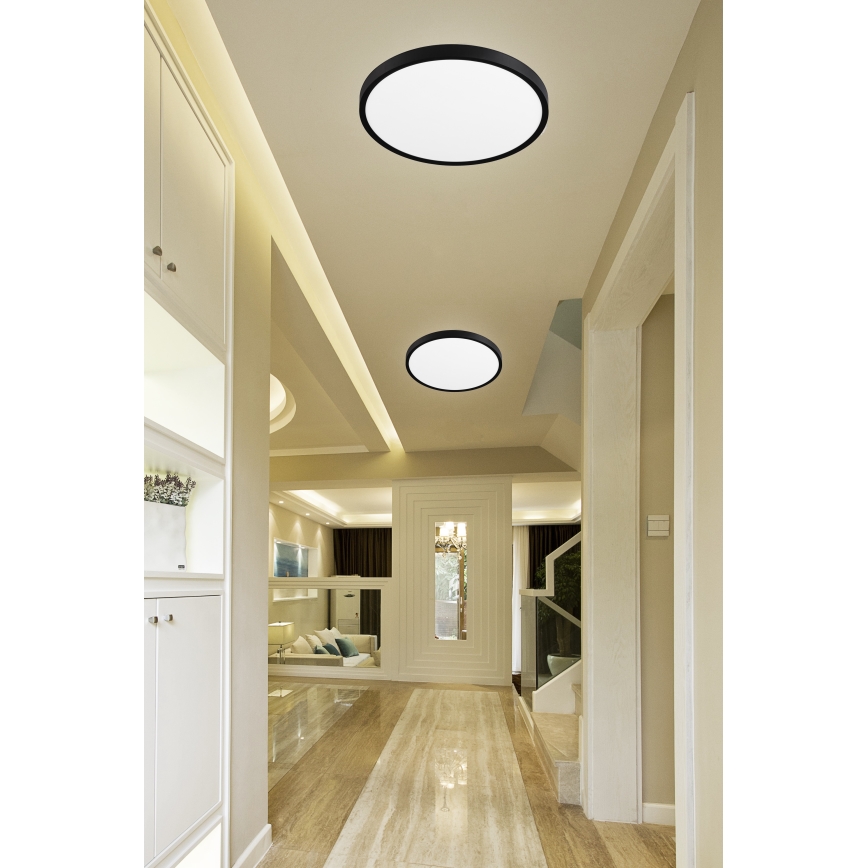 Top Light - Iluminação de teto LED REVIT LED/24W/230V 3000/4000/6500K diâmetro 30 cm preto