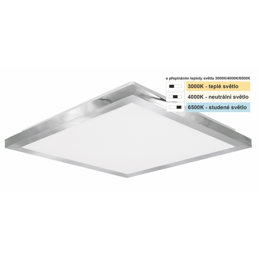 Top Light - Iluminação de teto para casa de banho LED SILVER LED/10W/230V IP44 3000/4000/6500K 28x28 cm cromado mate