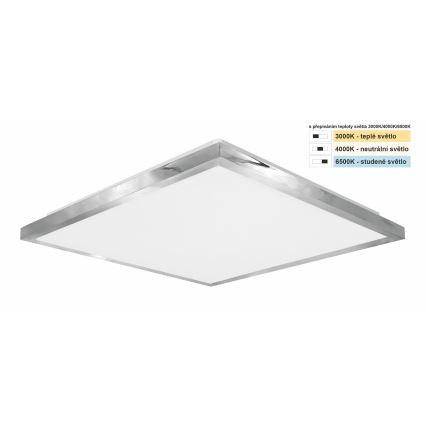 Top Light - Iluminação de teto para casa de banho LED SILVER LED/24W/230V IP44 3000/4000/6500K 38x38 cm cromado mate