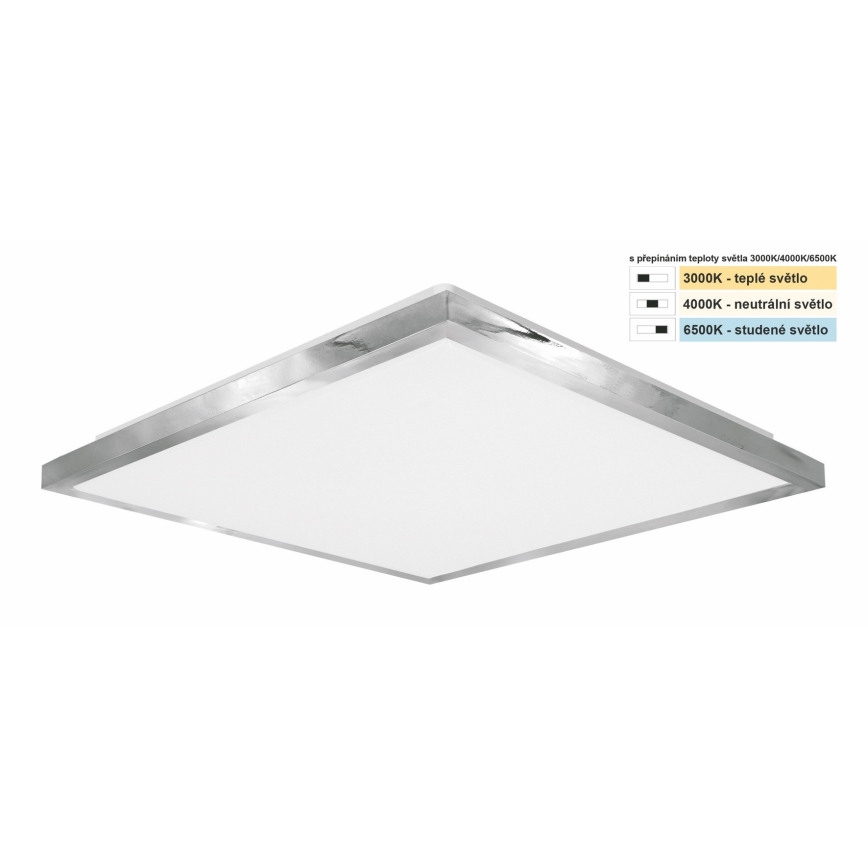 Top Light - Iluminação de teto para casa de banho LED SILVER LED/24W/230V IP44 3000/4000/6500K 38x38 cm cromado mate