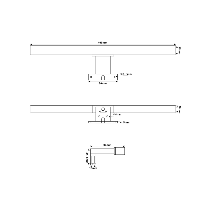 Top Light - Iluminação para espelho de casa de banho LED OREGON LED/7W/230V 40 cm IP44
