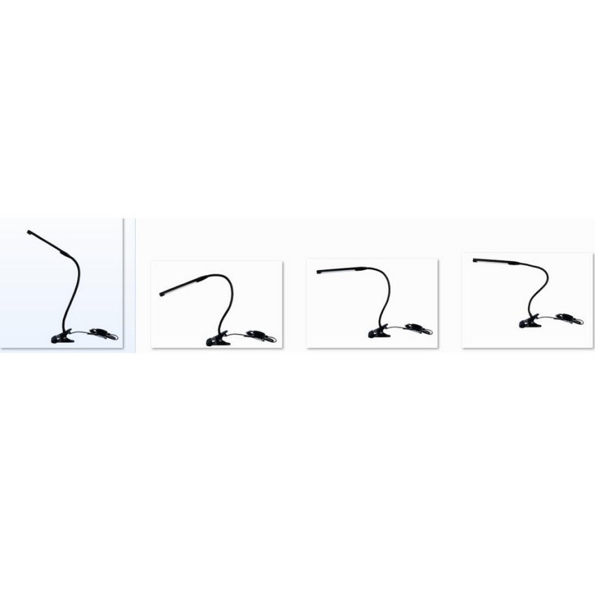 Top Light Lara C - Candeeiro com clipe LED com regulação LARA USB LED/5W/230V
