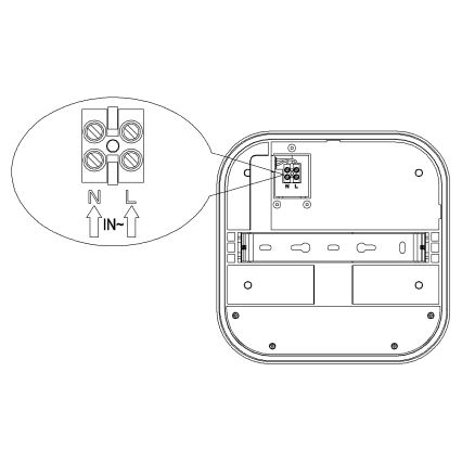 Top Light - LED Aparelhinho Externo com sensor de movimento e crepuscular BARI LED/20W/230V 4000K IP65