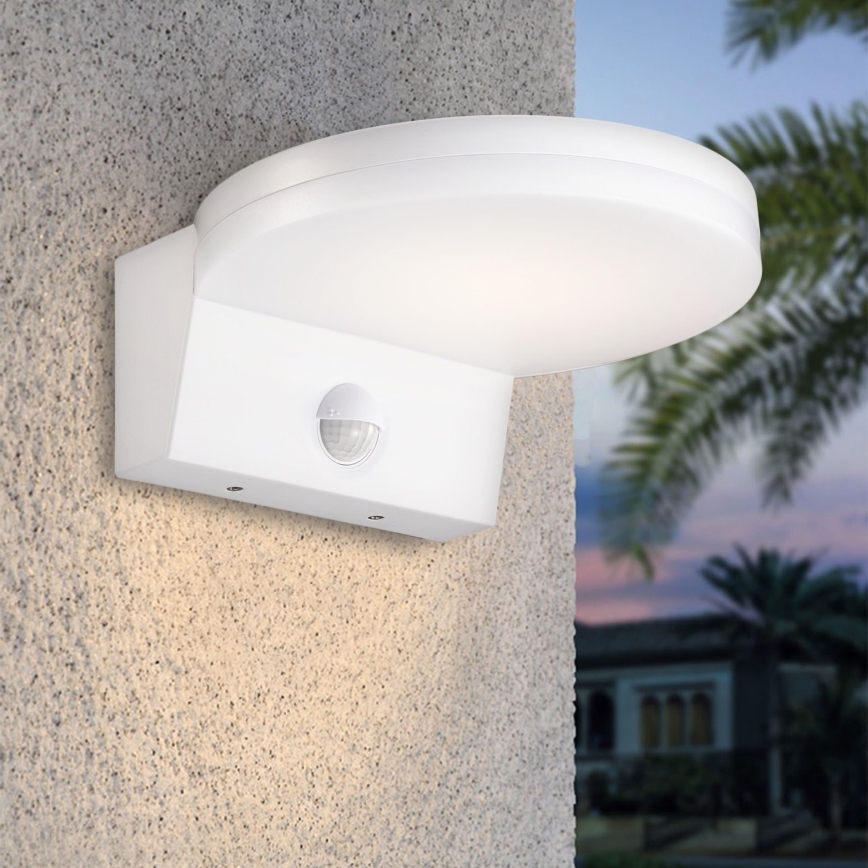 Top Light - LED Iluminação de parede exterior com sensor NOVARA LED/15W/230V IP65 branco