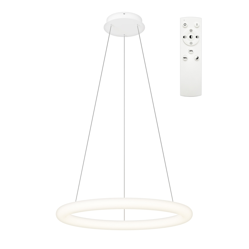 Top Light - Lustre pendente LED dimerizável em cabo RINGO LED/40W/230V 3000-6500K branco + comando remoto
