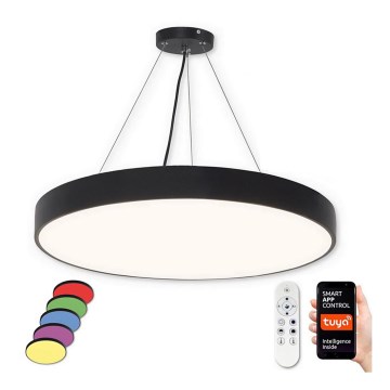 Top Light - LED RGB Candelabro suspenso com regulação METAL LED/60W/230V Wi-Fi Tuya preto + controlo remoto