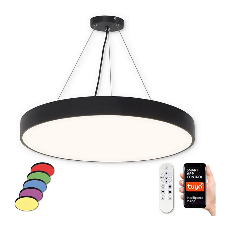 Top Light - LED RGB Candelabro suspenso com regulação METAL LED/60W/230V Wi-Fi Tuya preto + controlo remoto