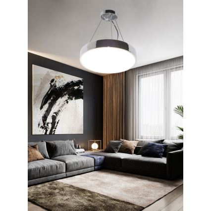 Top Light Metal 40CRZ CR - Candeeiro suspenso LED com regulação METAL LED/51W/230V cromado brilhante + comando