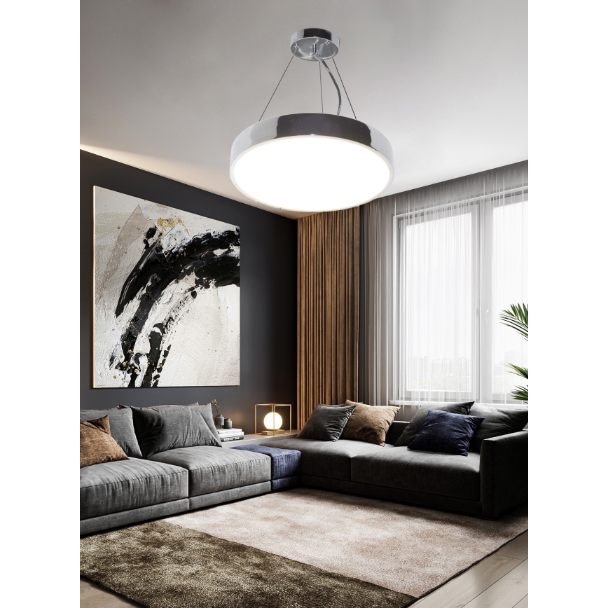 Top Light Metal 40CRZ CR - Candeeiro suspenso LED com regulação METAL LED/51W/230V cromado brilhante + comando