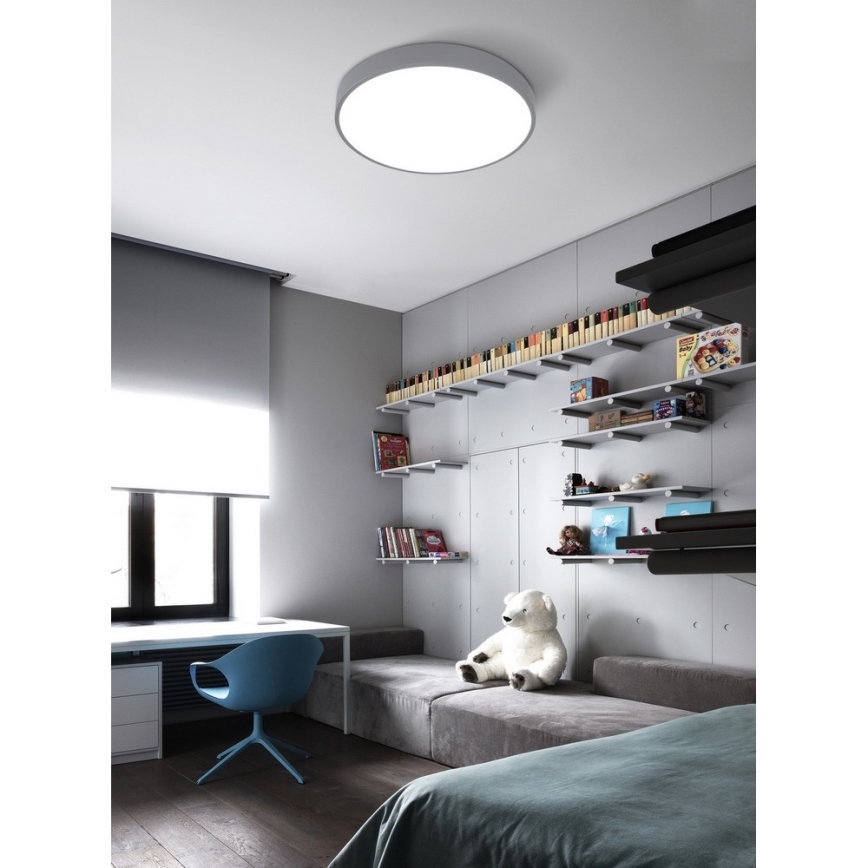Top Light Metal 40S RC - Luz de teto fosca LED LED/51W/230V + RC cinzento