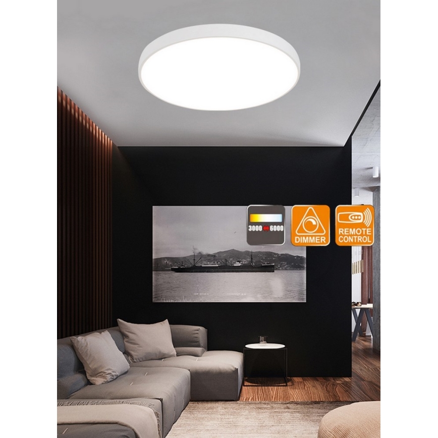 Top Light Metal 60B +CR - Iluminação de teto LED com regulação com controlo remoto METAL LED/60W/230V