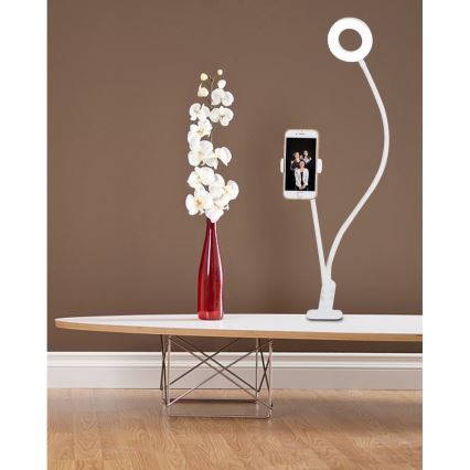 Top Light Neck B - Candeeiro de mesa LED com regulação com um suporte NECK LED/5W/230V branco