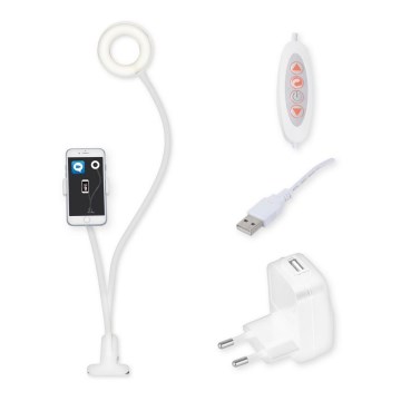 Top Light Neck B - Candeeiro de mesa LED com regulação com um suporte NECK LED/5W/230V branco