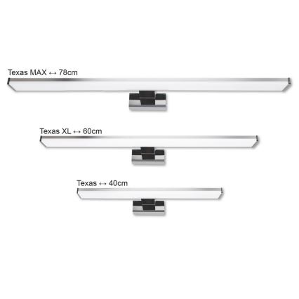 Top Light TEXAS XL - Iluminação de espelho de casa de banho LED TEXAS LED/12W/230V IP44
