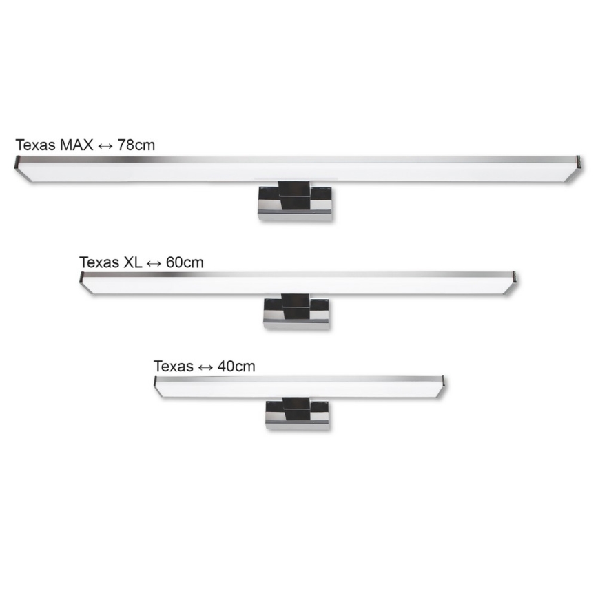 Top Light TEXAS XL - Iluminação de espelho de casa de banho LED TEXAS LED/12W/230V IP44