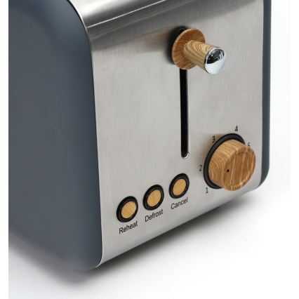 Torradeira com dois orifícios 900W/230V aço inoxidável/cinzento
