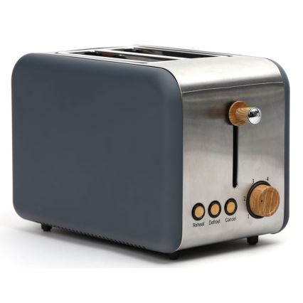 Torradeira com dois orifícios 900W/230V aço inoxidável/cinzento