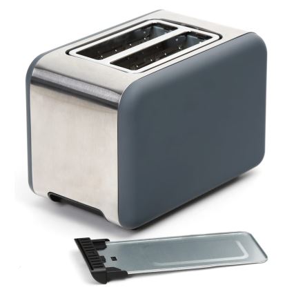 Torradeira com dois orifícios 900W/230V aço inoxidável/cinzento
