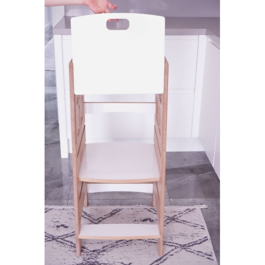 Torre de aprendizagem KULE 90x50 cm castanho/branco