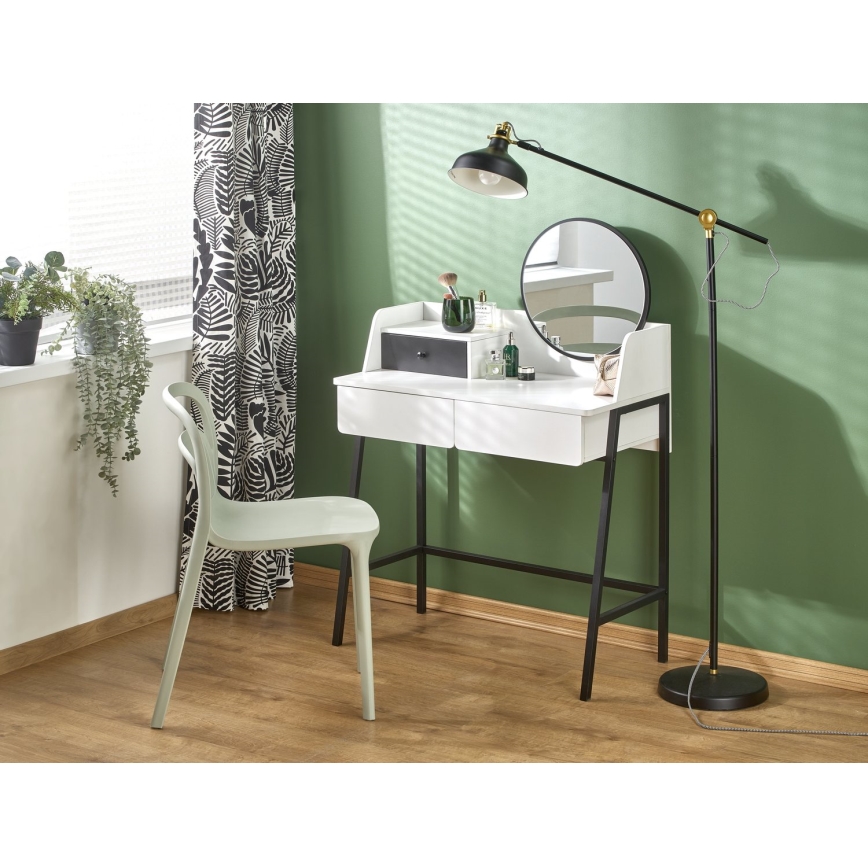 Toucador AGNES 120x80 cm branco/preto