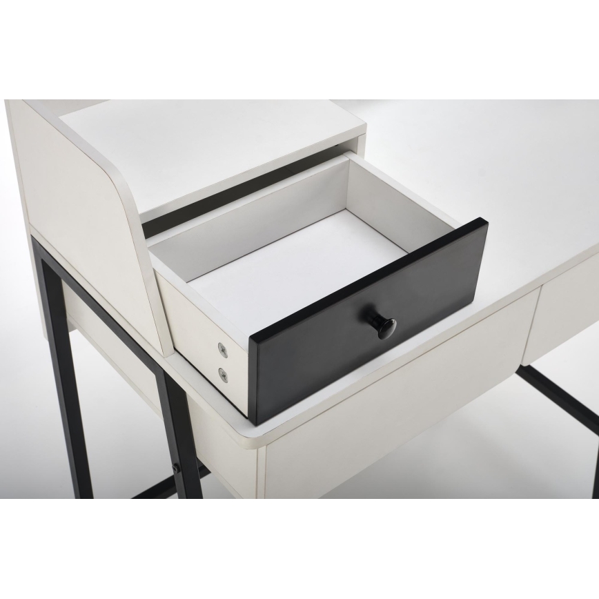 Toucador AGNES 120x80 cm branco/preto