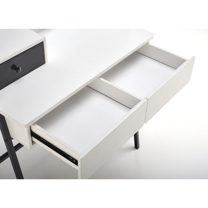 Toucador AGNES 120x80 cm branco/preto