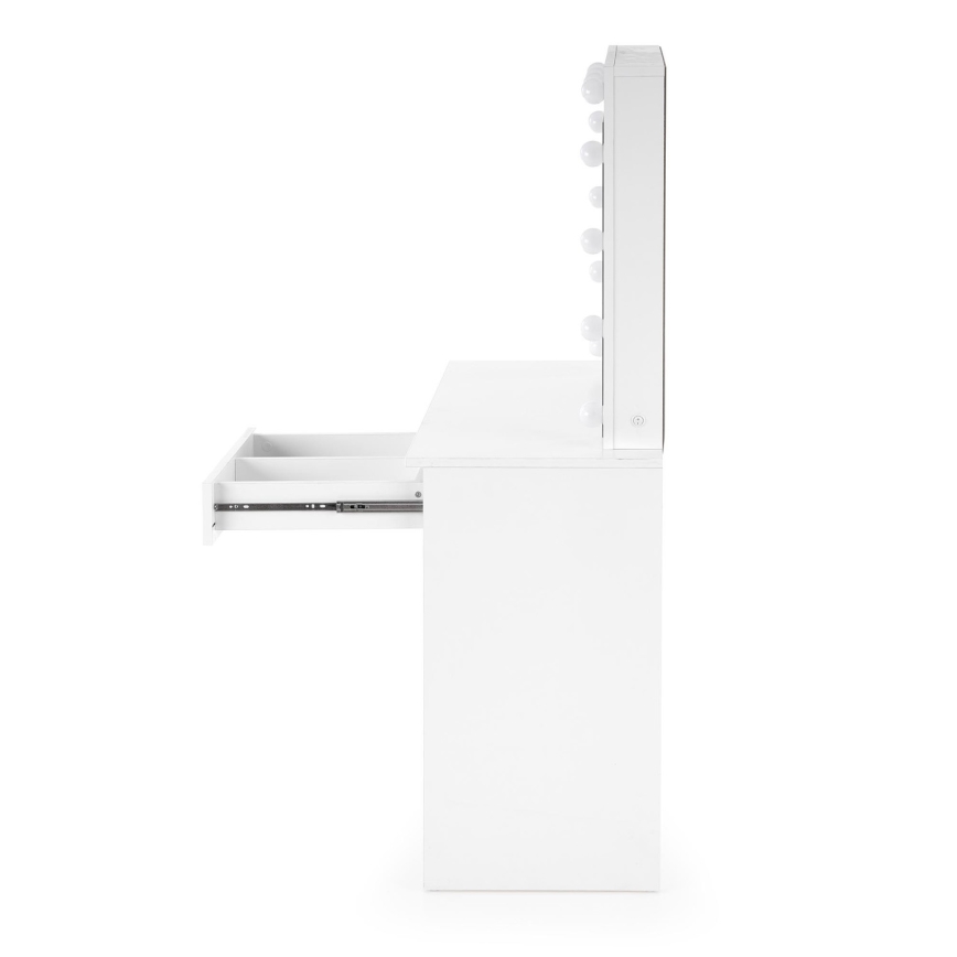 Toucador com iluminação LED HOLLYWOOD 140x94 cm branco