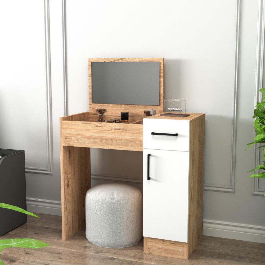 Toucador INCI 108,8x77 cm pinho atlantic/branco