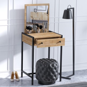 Toucador MARIA 128x50 cm castanho/preto