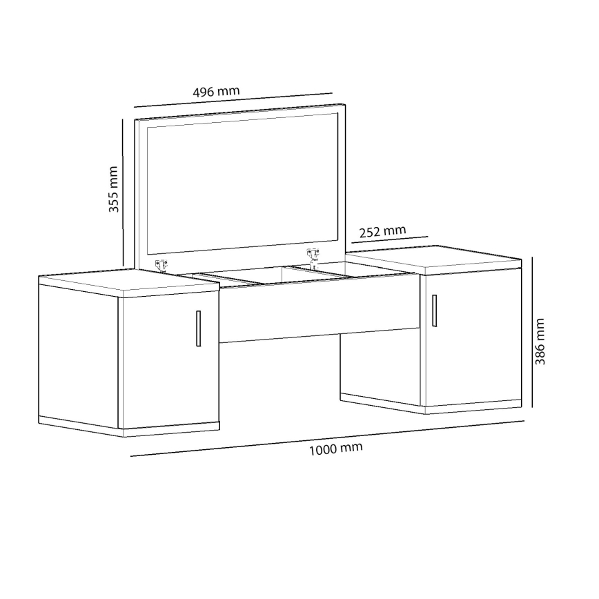 Toucador MERCAN 39x100 cm branco