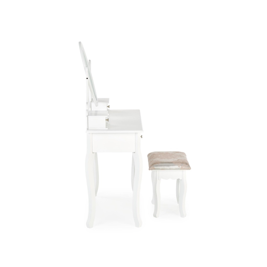 Toucador SARA 80x130 cm + stool 45x37 cm branco
