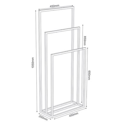Towel holder 105x45 cm branco