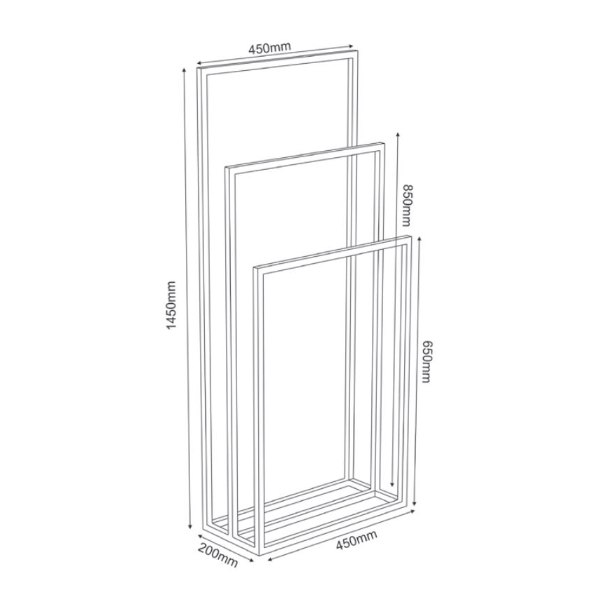 Towel holder 105x45 cm branco