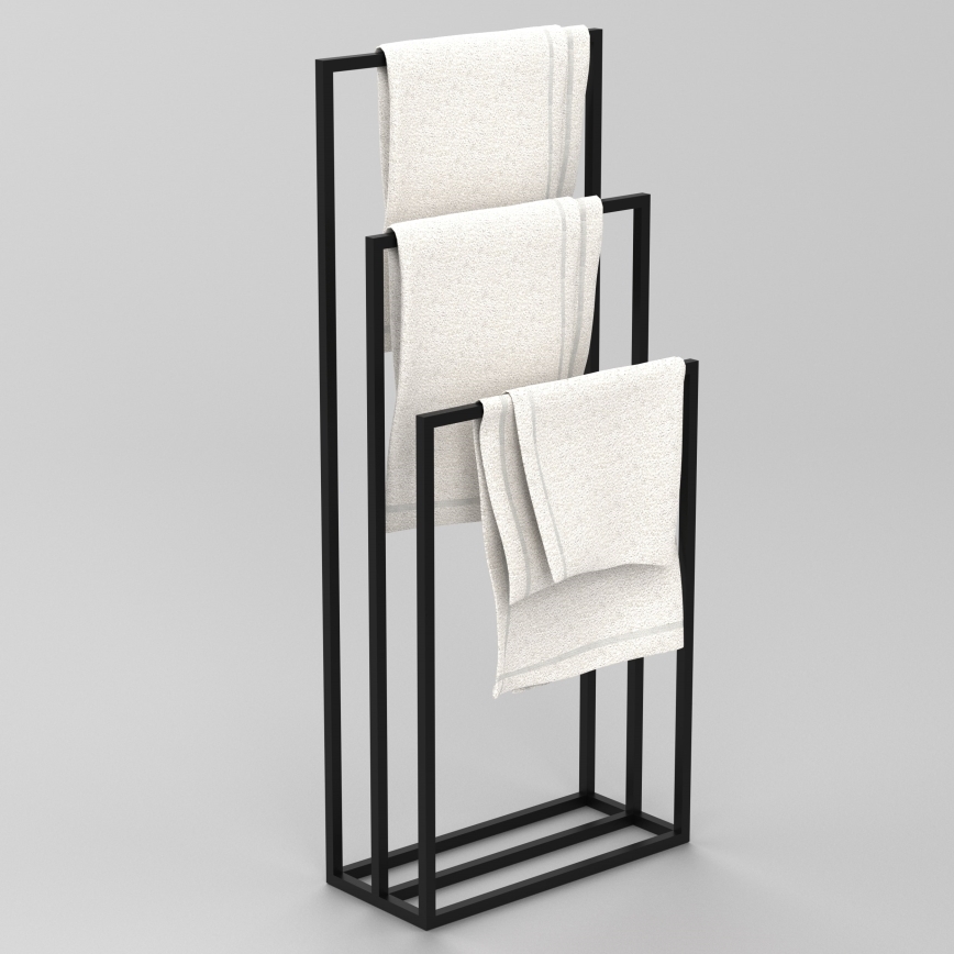 Towel holder 105x45 cm preto